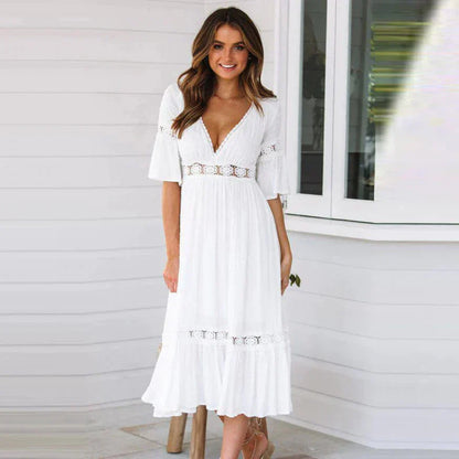 Levoire | Robe femme élégante - Blanc Blanc