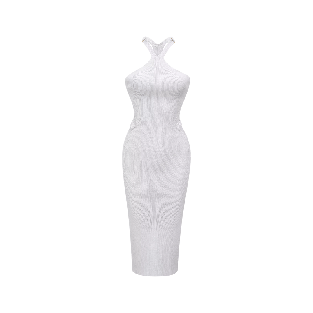 Levoire | Haut De Maillot Cut Out Midi Robe Blanc