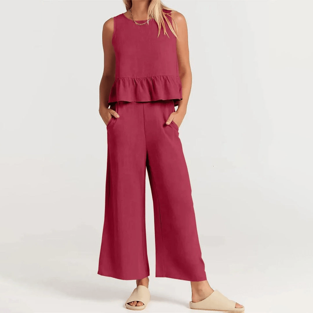 Levoire | Ensemble top sans manches pantalon Rot