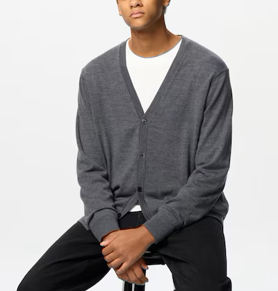 Levoire | Cardigan En V En Merino Gris