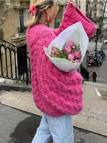 Levoire | Grande Taille Pull Pour Femme Avec Col Rond Et Manches Amples