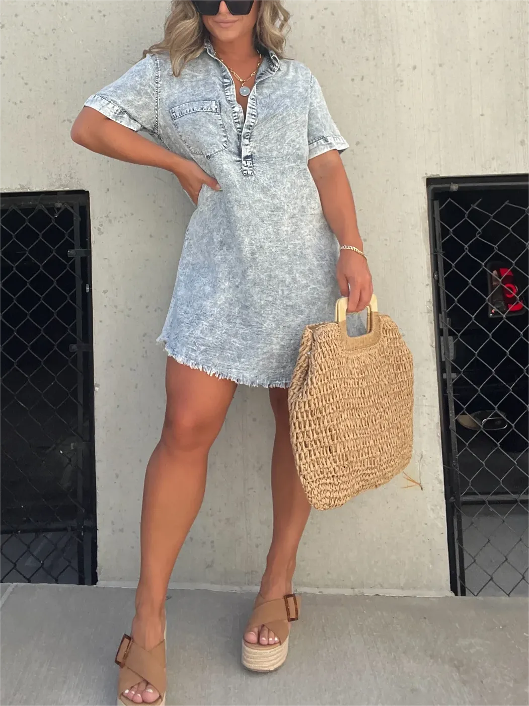 Levoire | Robe Chemise Pour Femmes Lavée Gris