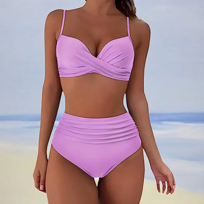 Levoire | Ensemble de bikini taille haute Violet clair