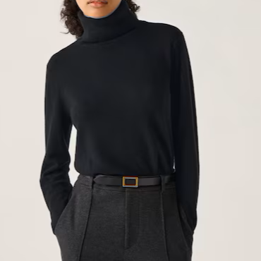 Levoire | Pull En Cachemire Col Roulé Noir