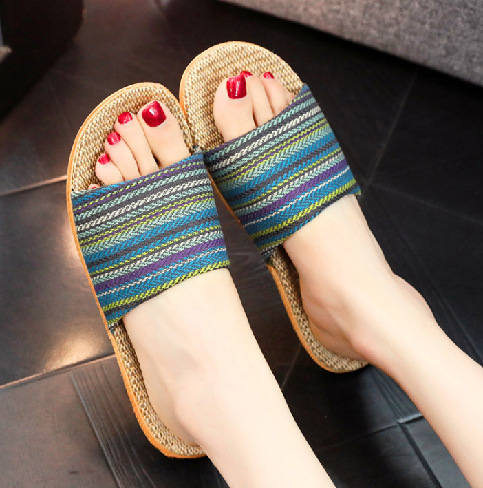 Levoire | Amusant Sandales De Plage Colorées Boho Pour Femmes Bleu