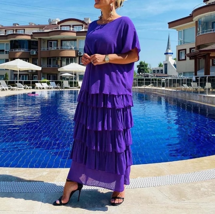 Levoire | Robe à couches élégante à manches courtes