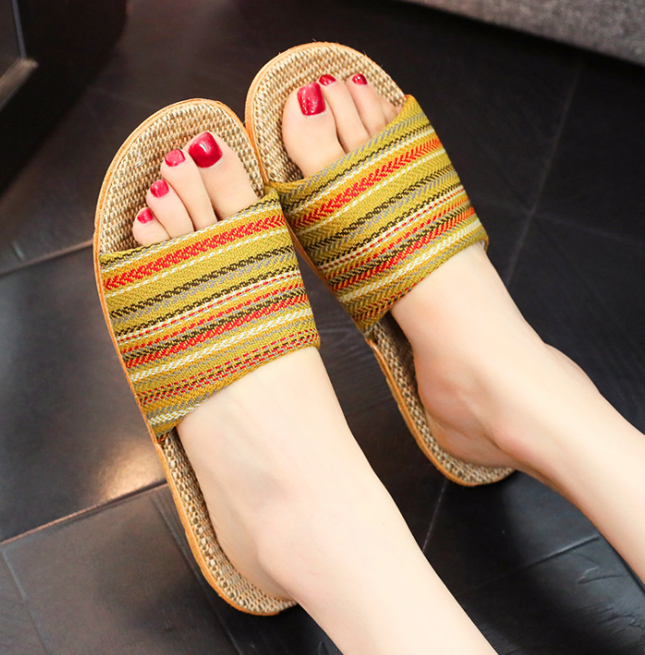 Levoire | Amusant Sandales De Plage Colorées Boho Pour Femmes Jaune