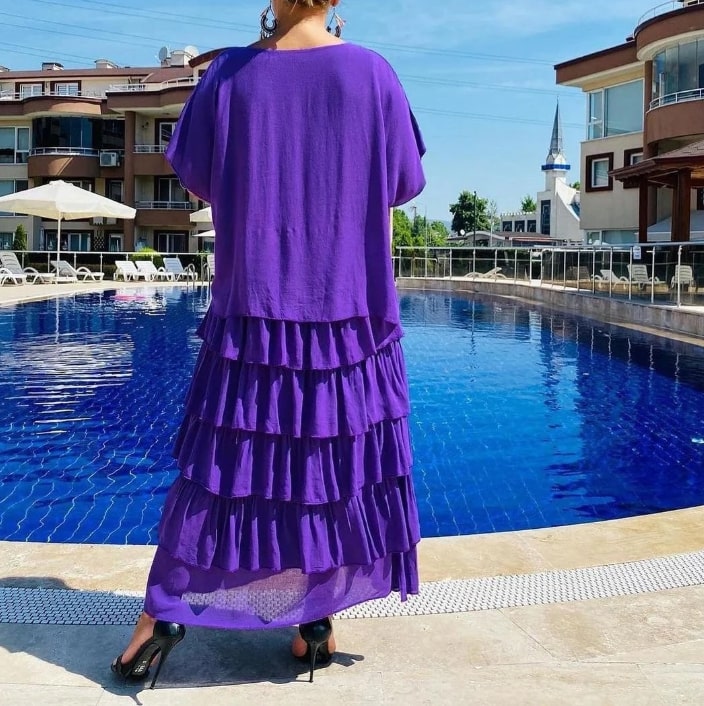 Levoire | Robe à couches élégante à manches courtes
