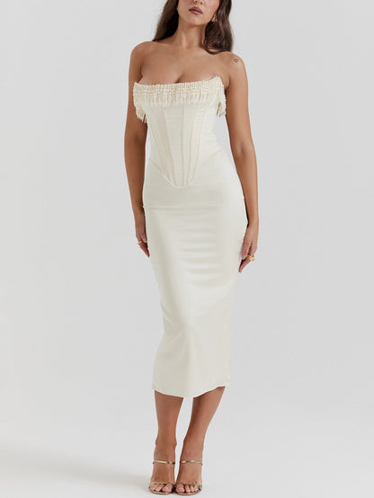 Levoie | Robe mi-longue sans bretelles