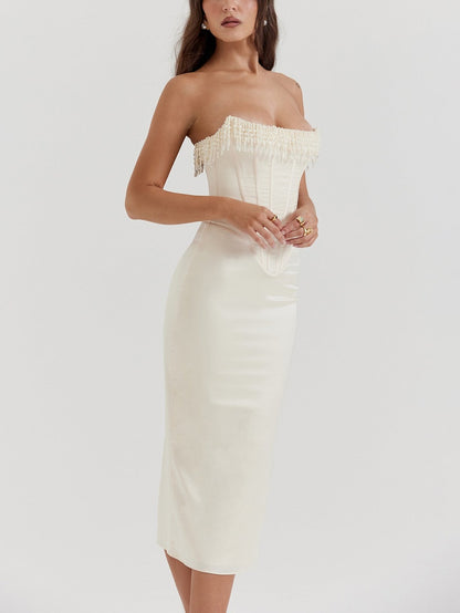 Levoie | Robe mi-longue sans bretelles