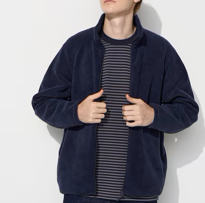 Levoire | Veste En Polaire Avec Fermeture Éclair Intégrale Bleu marine