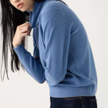 Levoire | Pull En Cachemire Col Roulé Bleu