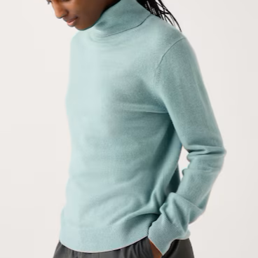 Levoire | Pull En Cachemire Col Roulé Vert
