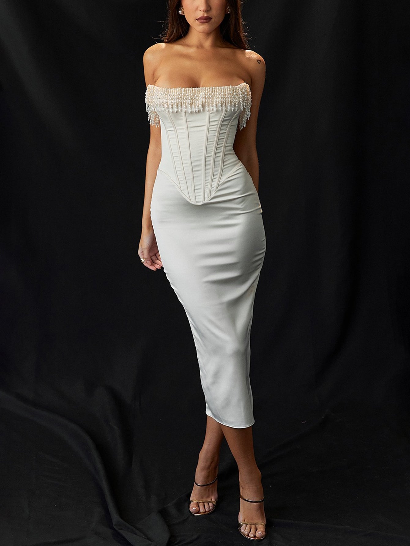 Levoie | Robe mi-longue sans bretelles