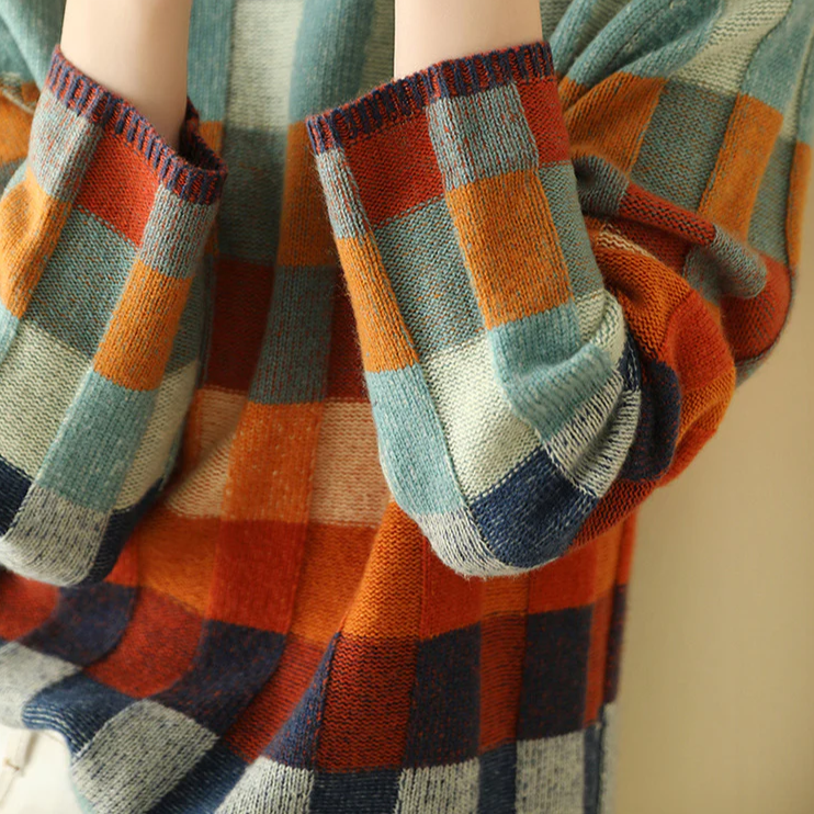 Levoire | Pull en cachemire à col montant à motif à pois