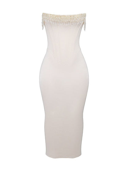 Levoie | Robe mi-longue sans bretelles