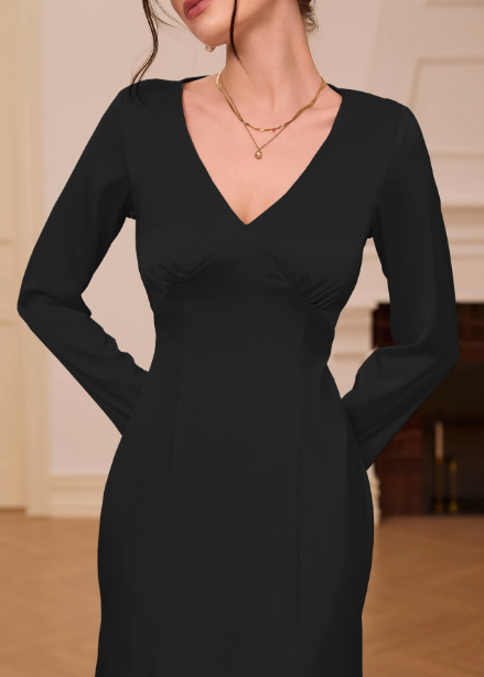 Levoire | Robe Soie Bretelles Longues Ourlet Respirant Noir