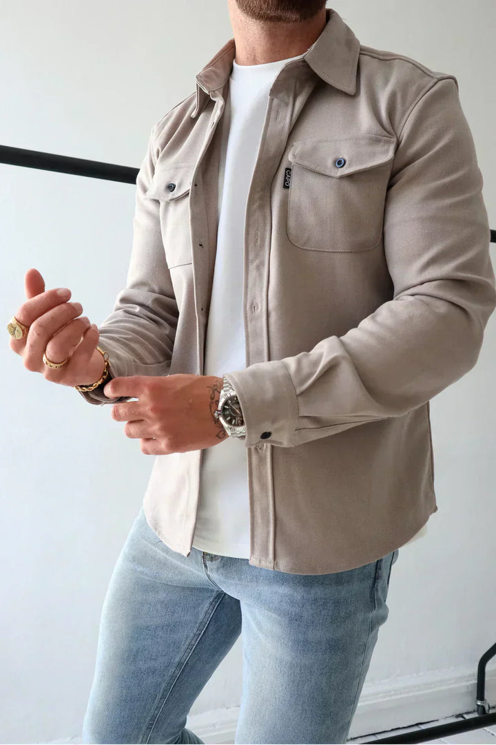 Levoire | Chemises À Col Polo De Fête Pour Hommes Kaki