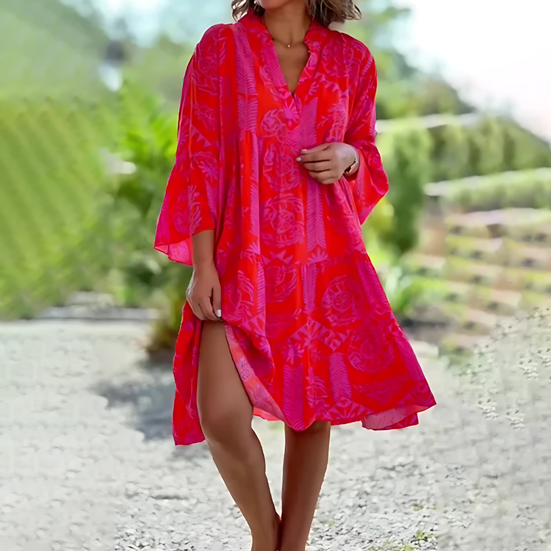 Levoire | Robe d'été stylée - Rouge Rouge