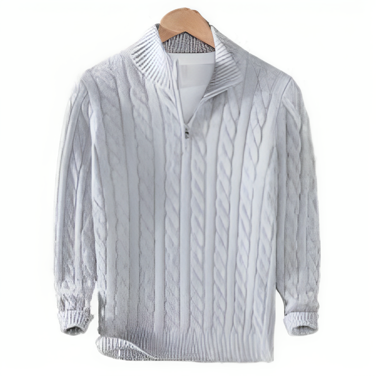 Levoire | Pull En Laine Élégant Pour Hommes Gris