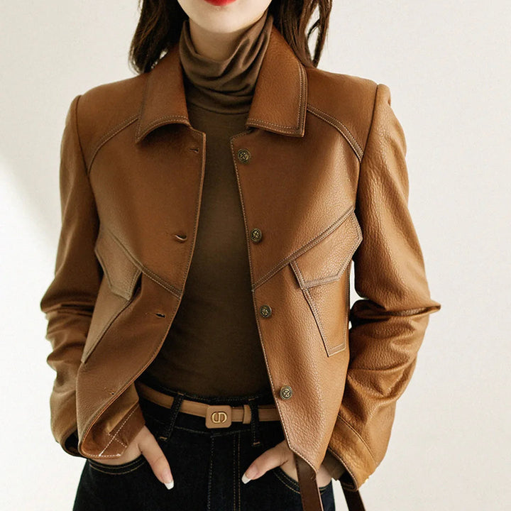 Levoire | Veste Slim À Manches Longues Avec Boutons Braun