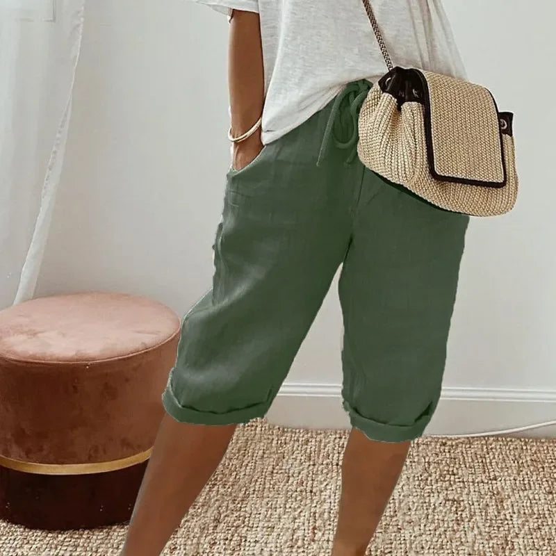 Levoire | Pantalons courts élégants arméen vert