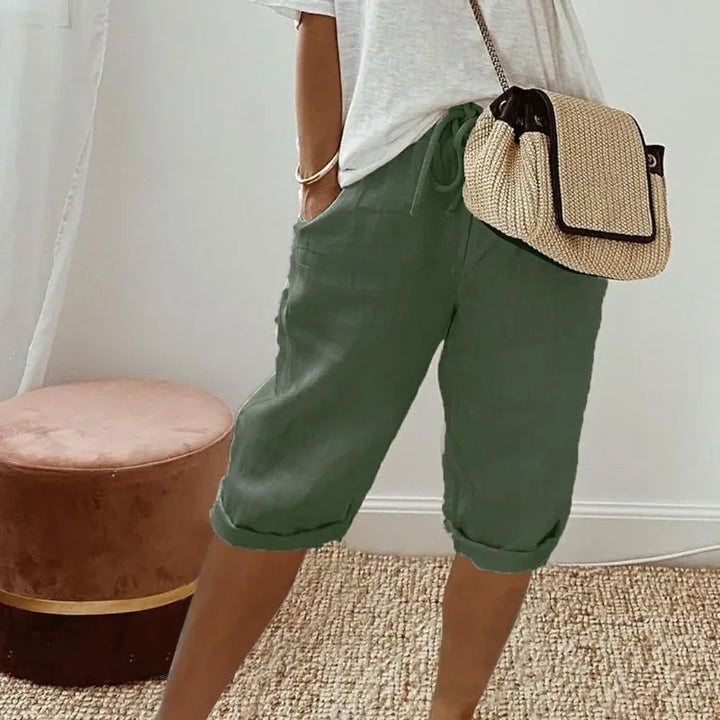 Levoire | Pantalons courts élégants arméen vert