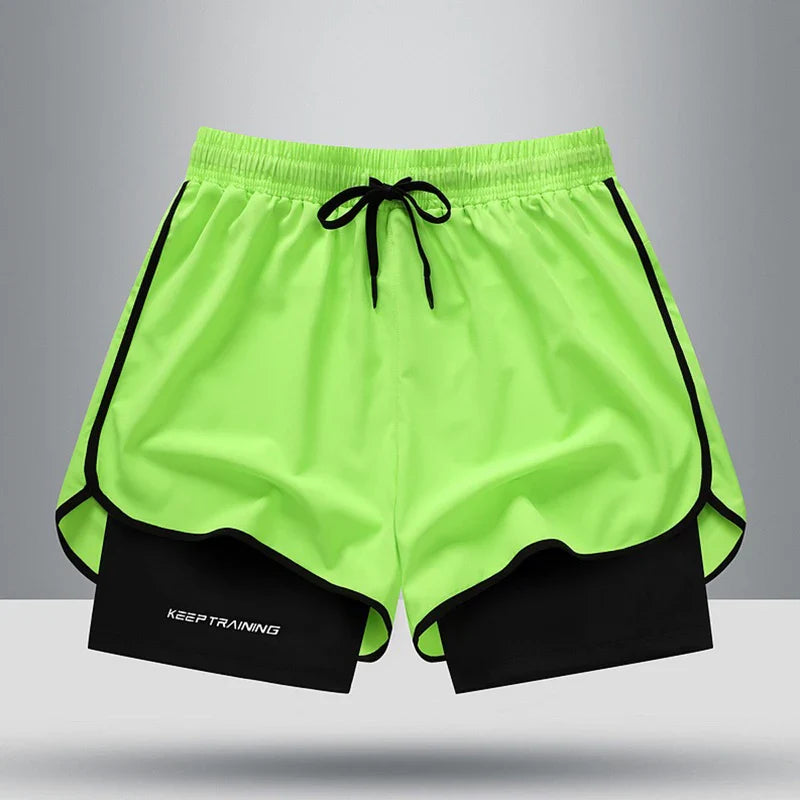 Levoire | Shorts De Sport En Soie Pour Hommes : Léger Et Respirant Pour L'Entraînement Estival Vert