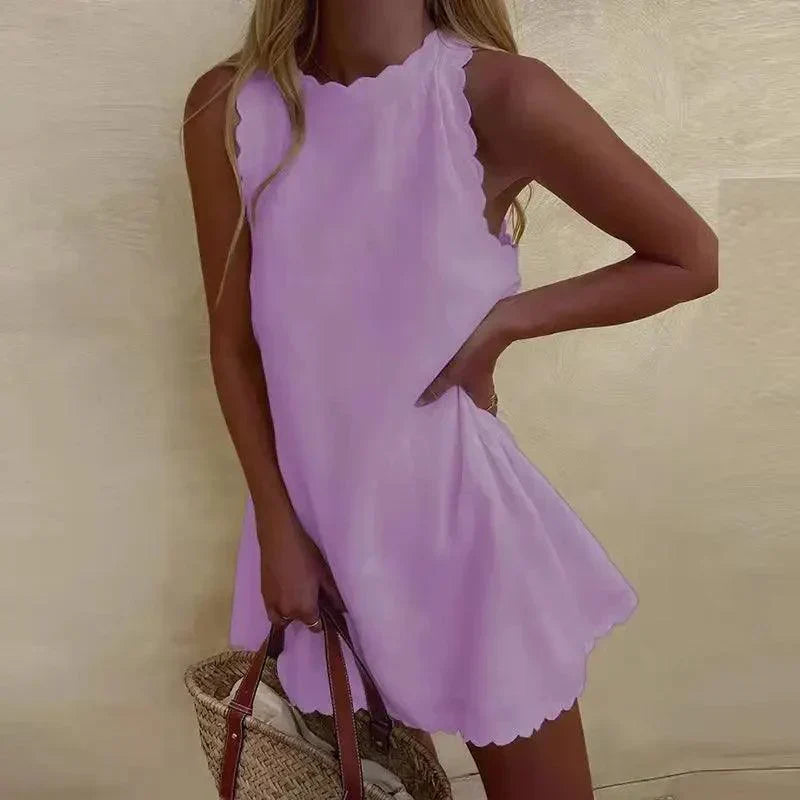Levoire | Robe D'Été Sans Manches Tenue De Loisirs Légère Lila