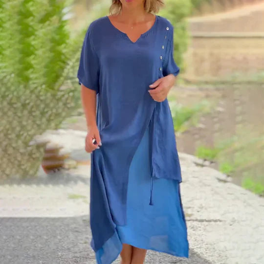 Levoire | Robe Élégante Pour Femmes Chic Bleu S