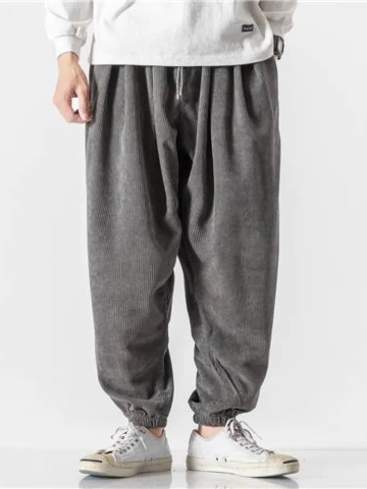 Levoire | Pantalon Jogger Harem En Velours Côtelé Style Et Liberté Pour Hommes