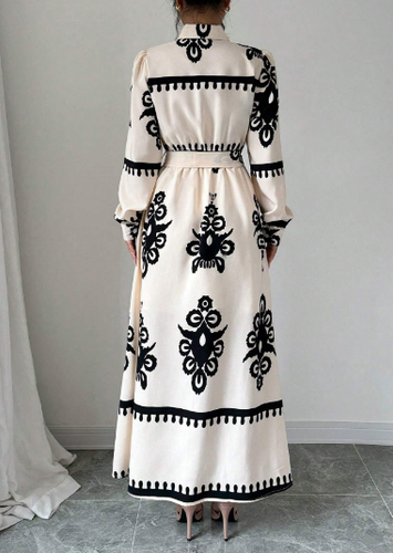 Levoire | Robe Élégante Avec Impression Paisley Parfait Pour Les Fêtes De Printemps Et D'Automne