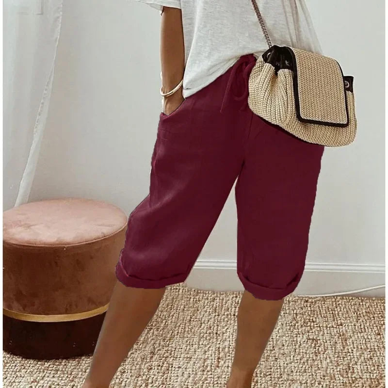 Levoire | Pantalons courts élégants Bordeaux