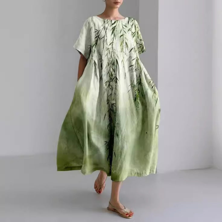 Levoire | Robe D'Été Légère Et Élégante Bambou vert