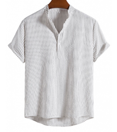 Levoire | Chemise Rayee Pour Hommes Decontractee Respirante Hommes Gris