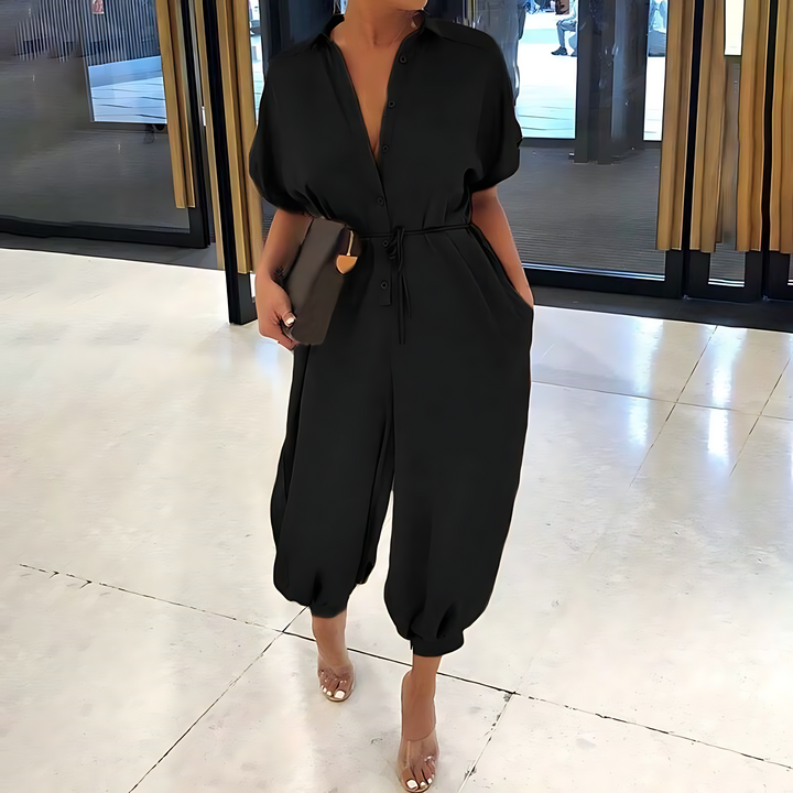 Levoire | Robe Léopard Élégante Simple Noir