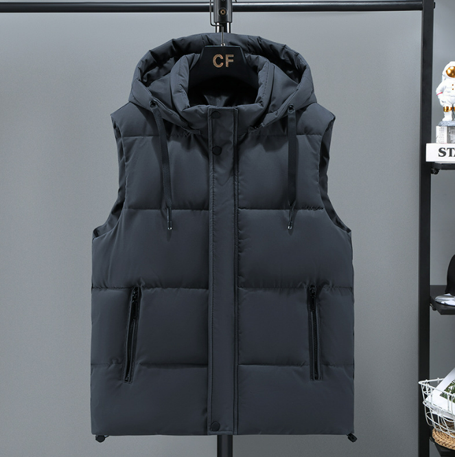 Levoire | Veste Intermédiaire D'Été Rembourrée Avec Capuche Pour Hommes Gris
