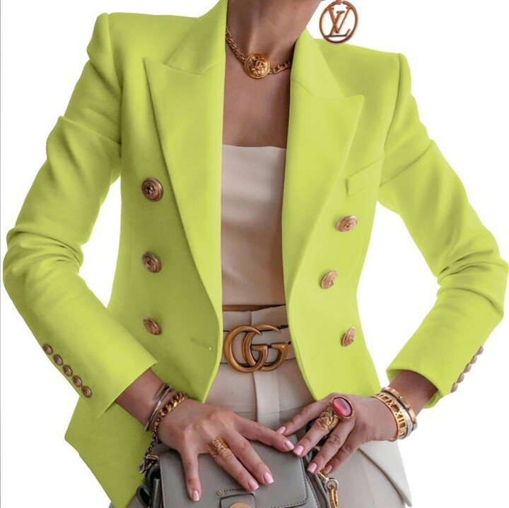 Levoire | Blazer De Luxe Élégant Avec Boutons Pour Femmes Neon