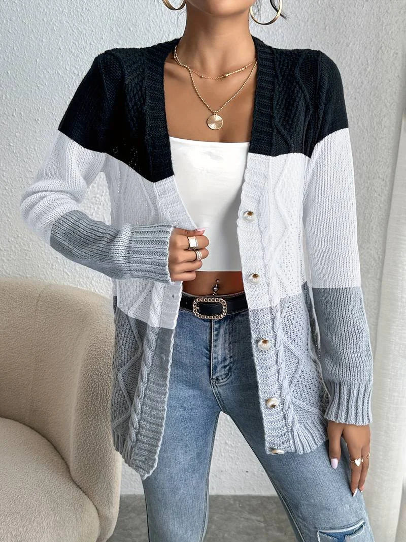 Levoire | Gilet à col V avec fermeture à boutons