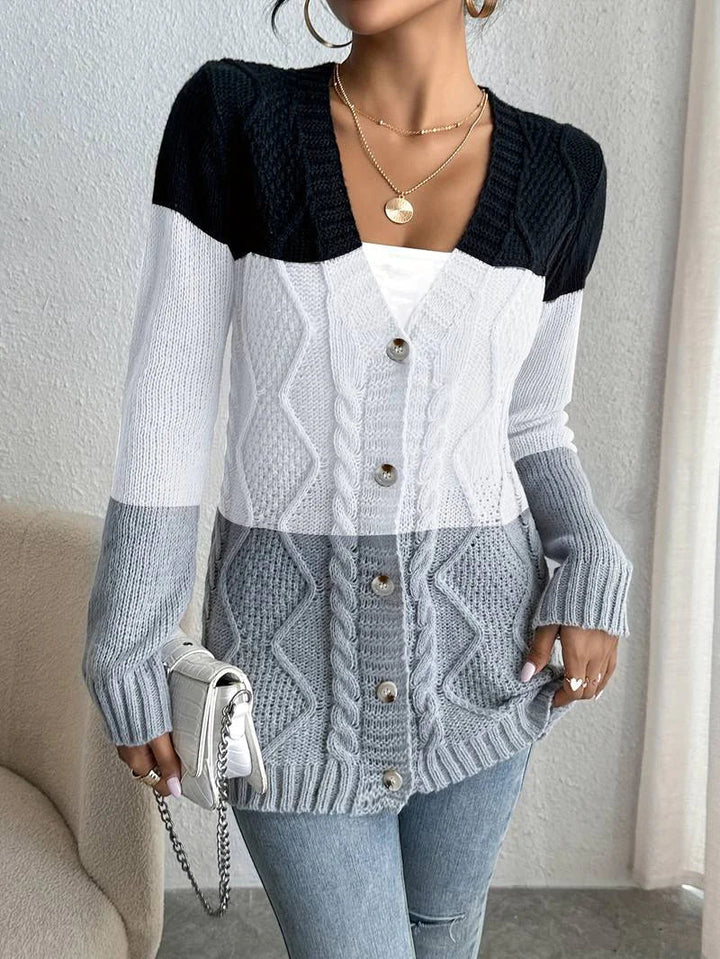 Levoire | Gilet à col V avec fermeture à boutons