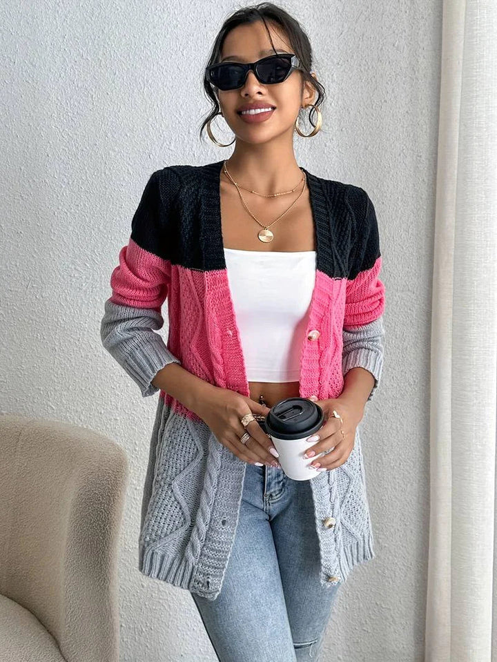 Levoire | Gilet à col V avec fermeture à boutons
