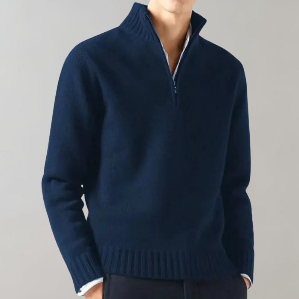 Levoire | Pull Semi-Zippé ambre d'ambre