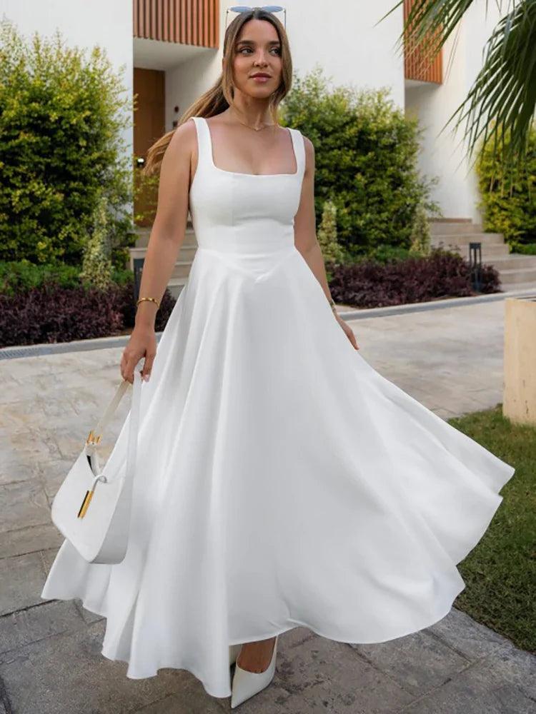 Levoire | Valuvasti Maxi Dress Léger Élégant Robe Blanc
