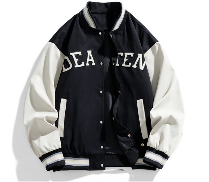 Levoire | Veste Varsity De Baseball Élégante Avec Look Rétro Noir