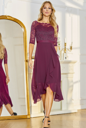 Levoire | Robe Maxi Élégante pour Femmes avec Dentelle et Chiffon