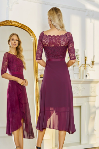 Levoire | Robe Maxi Élégante pour Femmes avec Dentelle et Chiffon