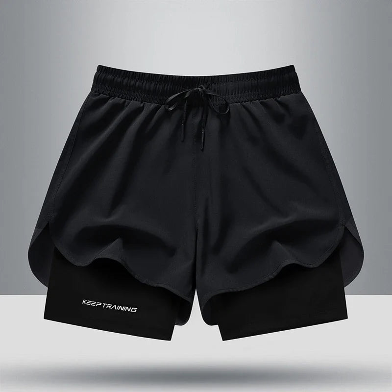Levoire | Shorts De Sport En Soie Pour Hommes : Léger Et Respirant Pour L'Entraînement Estival Noir