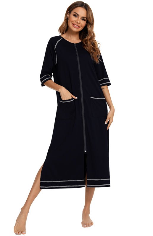 Levoire | Femme Loungewear Temps libre Robe de nuit ample Noir