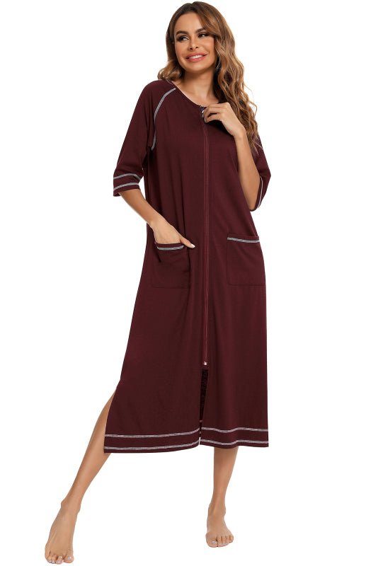 Levoire | Femme Loungewear Temps libre Robe de nuit ample Rouge vin