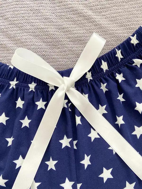 Levoire | Femme Tricot Loisirs Confort Étoile Short Pantalon de Nuit